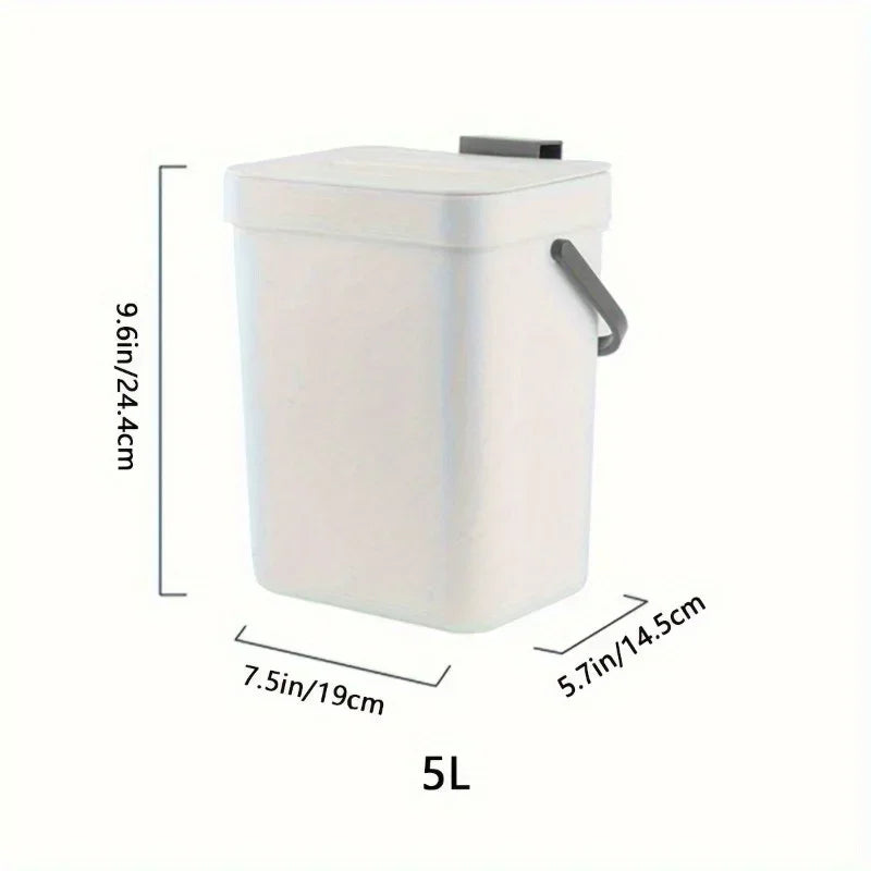 Kitchen Waste Bin Small Kitchen Compost Bin 3L Kitchen Waste Bin Household Countertop Container with Lid for Rubbish Composter