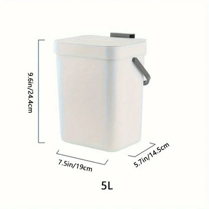 Kitchen Waste Bin Small Kitchen Compost Bin 3L Kitchen Waste Bin Household Countertop Container with Lid for Rubbish Composter