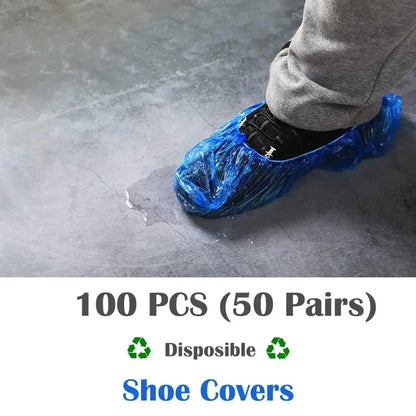 Automatic Shoe Cover Machine/Disposable Shoes Cover 100pcs, Waterproof Overshoes Portable Hand-Free Machine for Home Office