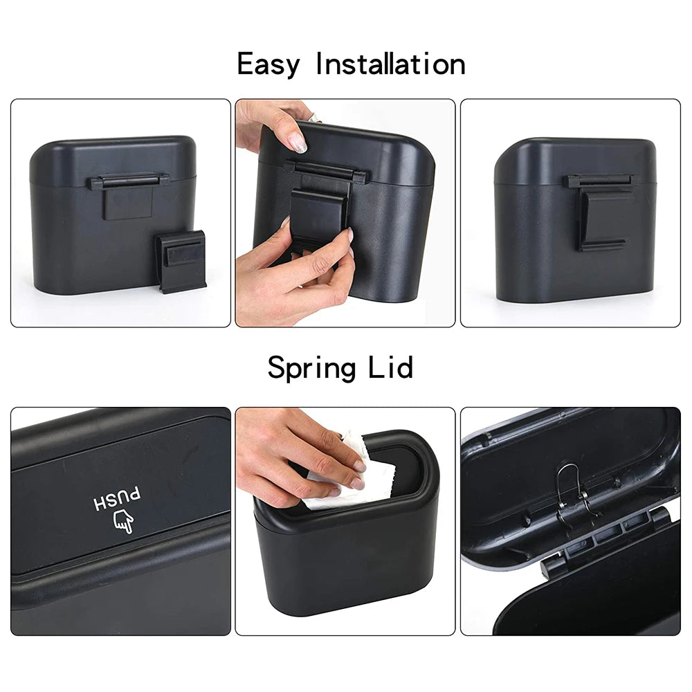Portable mini car trash + trash bags