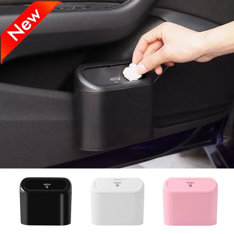 Portable mini car trash + trash bags