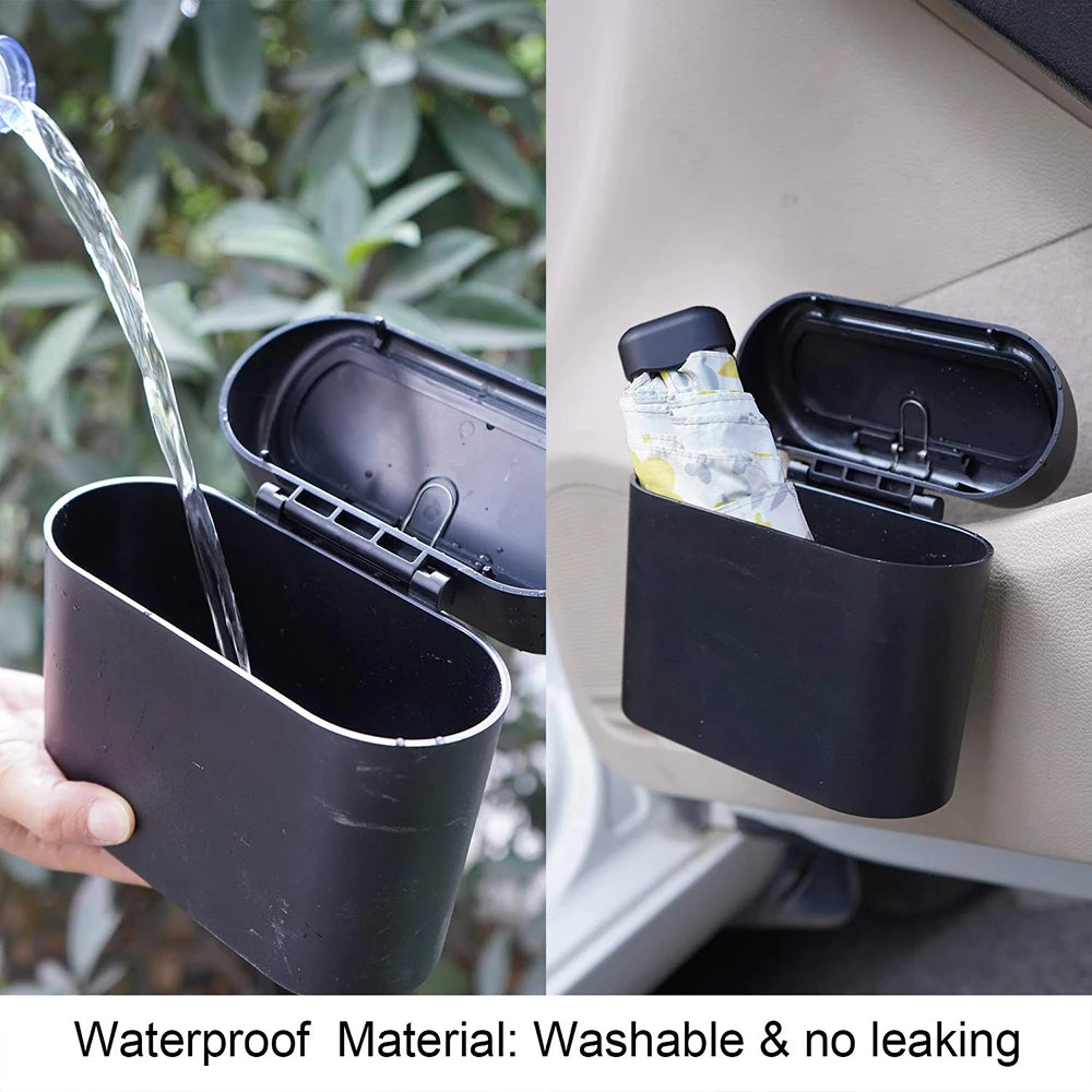 Portable mini car trash + trash bags