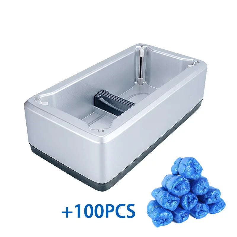 Automatic Shoe Cover Machine/Disposable Shoes Cover 100pcs, Waterproof Overshoes Portable Hand-Free Machine for Home Office
