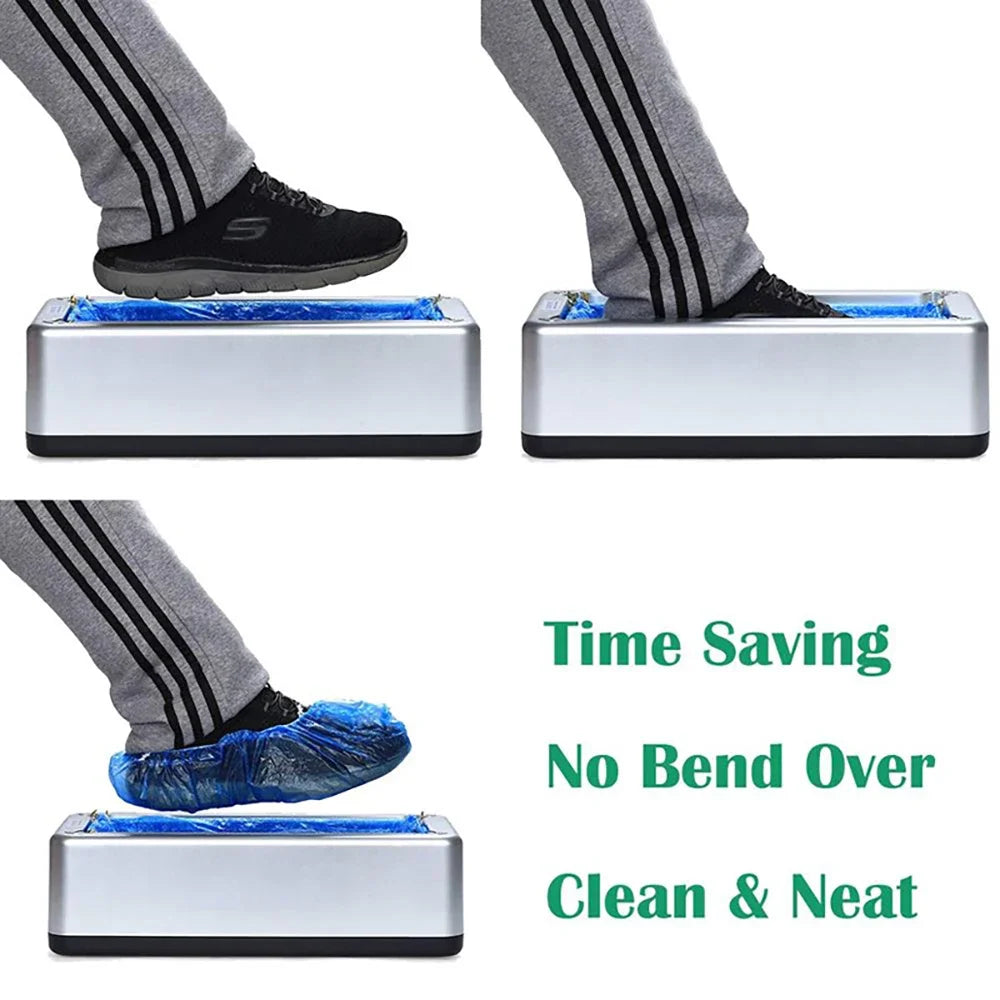 Automatic Shoe Cover Machine/Disposable Shoes Cover 100pcs, Waterproof Overshoes Portable Hand-Free Machine for Home Office