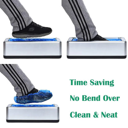 Automatic Shoe Cover Machine/Disposable Shoes Cover 100pcs, Waterproof Overshoes Portable Hand-Free Machine for Home Office