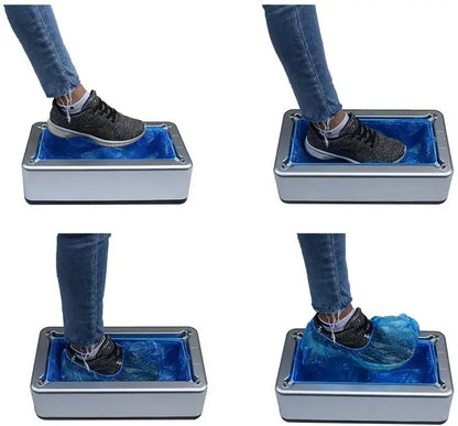 Automatic Shoe Cover Machine/Disposable Shoes Cover 100pcs, Waterproof Overshoes Portable Hand-Free Machine for Home Office