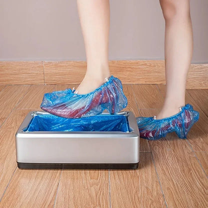Automatic Shoe Cover Machine/Disposable Shoes Cover 100pcs, Waterproof Overshoes Portable Hand-Free Machine for Home Office