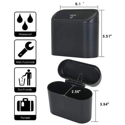 Portable mini car trash + trash bags