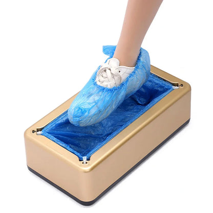 Automatic Shoe Cover Machine/Disposable Shoes Cover 100pcs, Waterproof Overshoes Portable Hand-Free Machine for Home Office